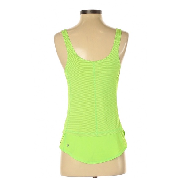 Lululemon neon green run singlet mod moves 4 - Picture 4 of 6
